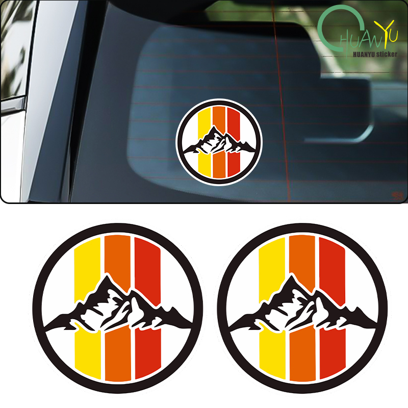 Motorcycle Gear Used - Retro three-color striped snow mountain SUV