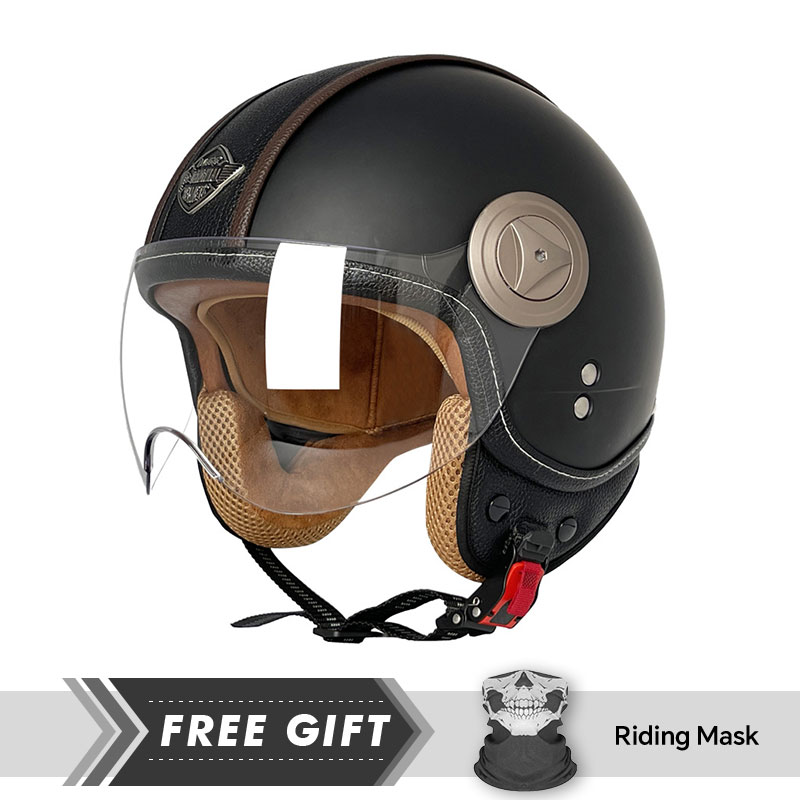 Motorcycle Gear Store - Open Face Motorcycle Helmet Comfortable 3/4
