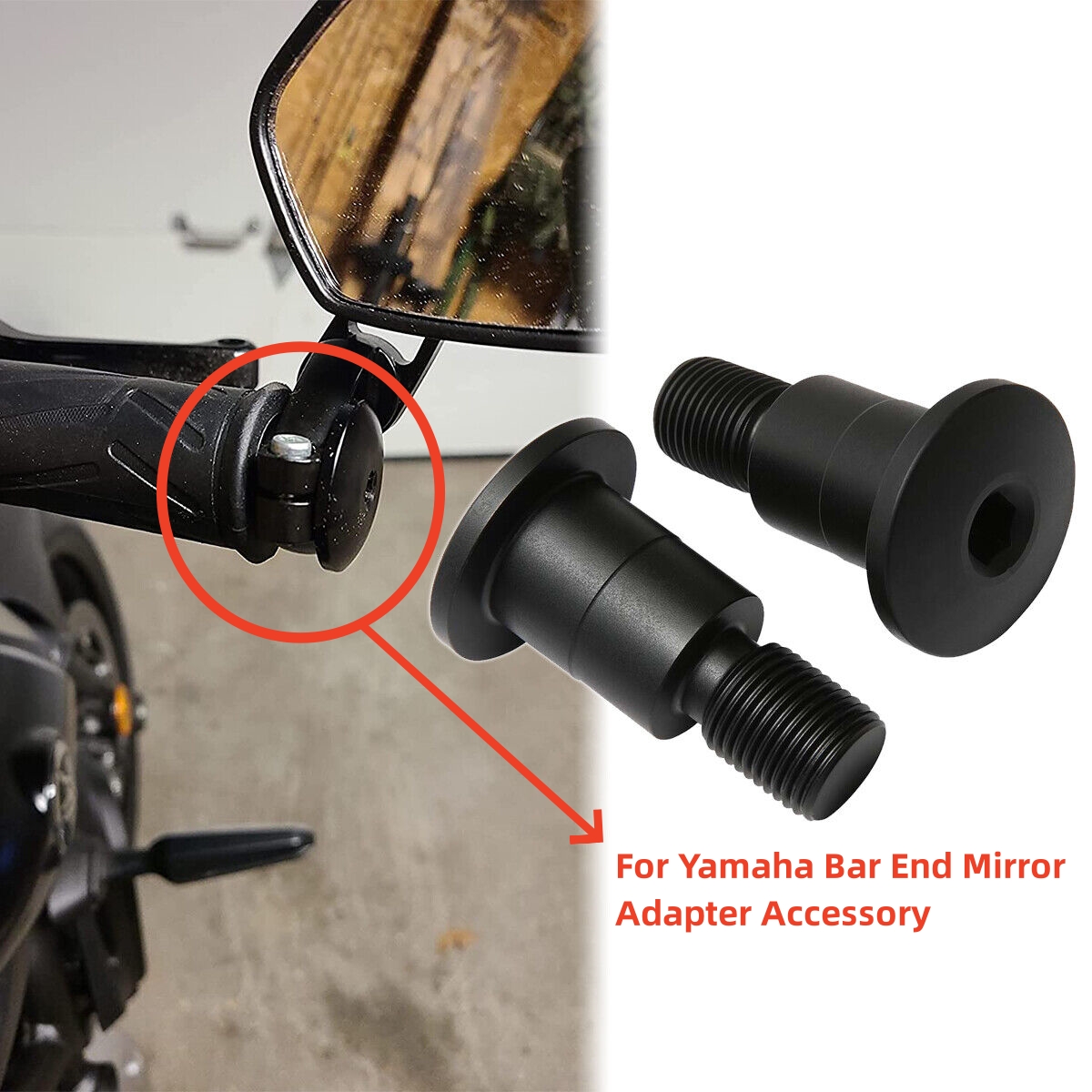 Mirror Extender Bar - Motorcycle Bar End Mirror Adapter Accessory