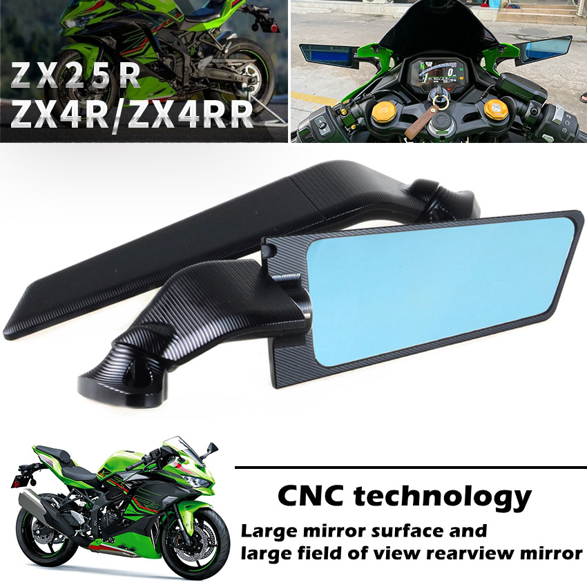 Mirror Extender Bar - For KAWASAKI ZX4RR/ZX25R/ZX6R/ZX10R/NINJA400/ NINJA500 CNC Aluminum