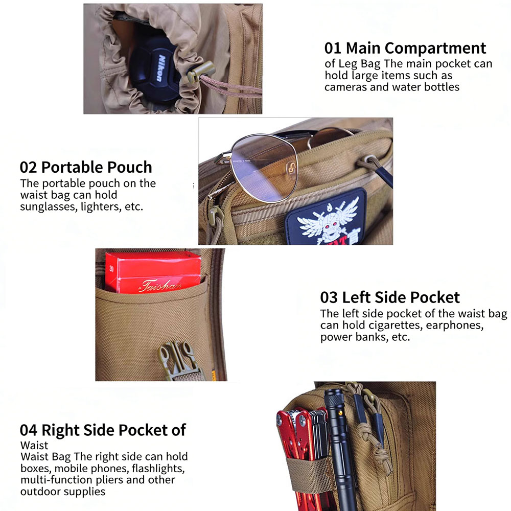 Tactical Drop Leg Bag Motorcyc - Motorcycle Gear Travel Bag recension och pris