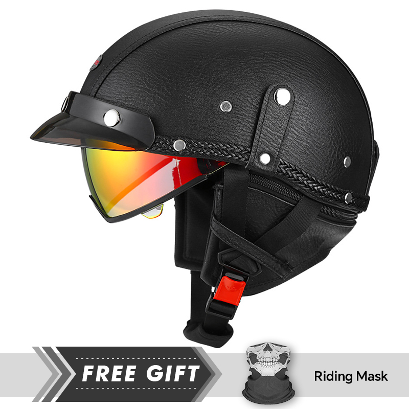 DOT Approved Men Women Half Fa - Motorcycle Gear Store recension och pris