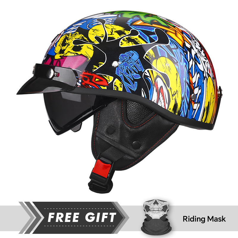 Half Motorcycle Helmet DOT ECE - Motorcycle Gear Store recension och pris