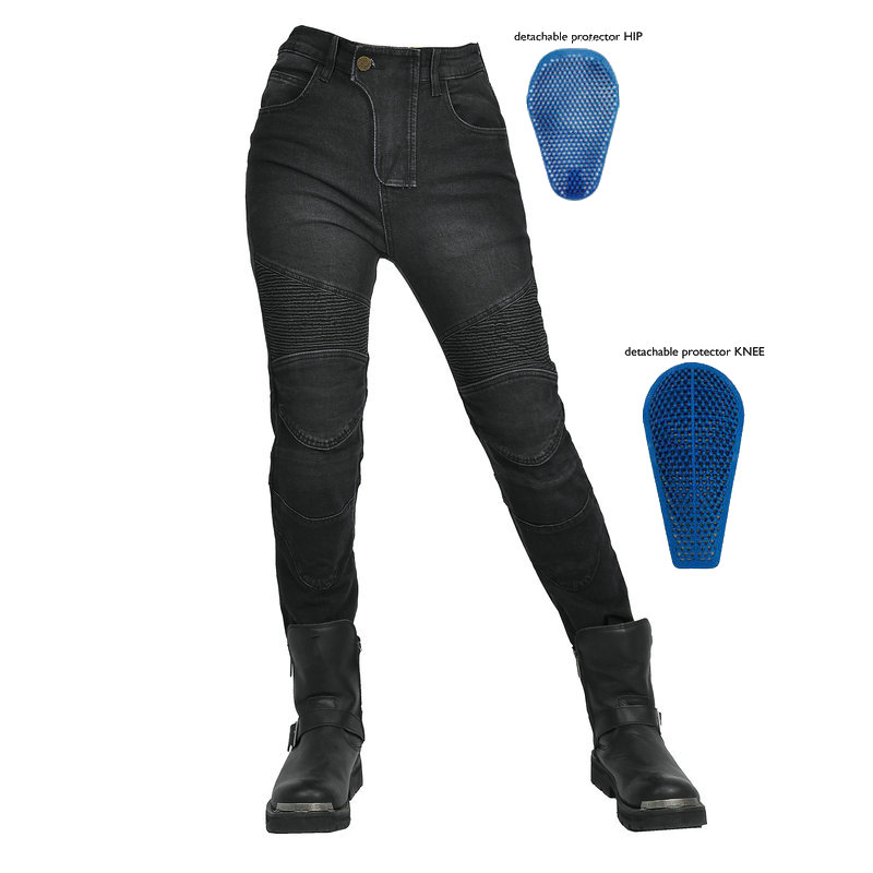 Women Jeans Embroidery Motorcy - Motorcycle Gear Testing recension och pris