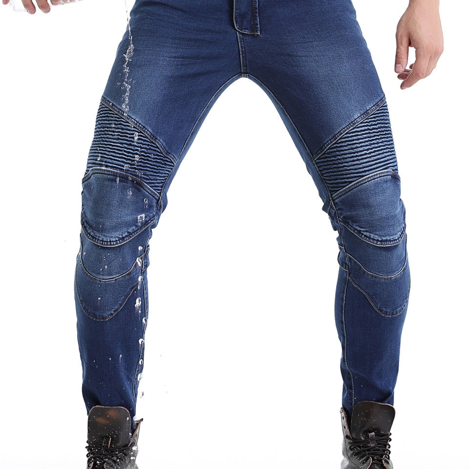 Men Jeans Embroidery Motorcycl - Motorcycle Gear Testing recension och pris