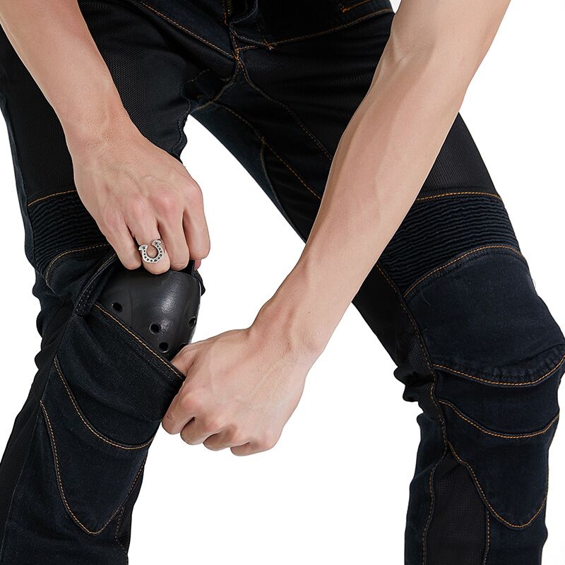 Men Jeans Embroidery Motorcycl - Motorcycle Gear Testing recension och pris