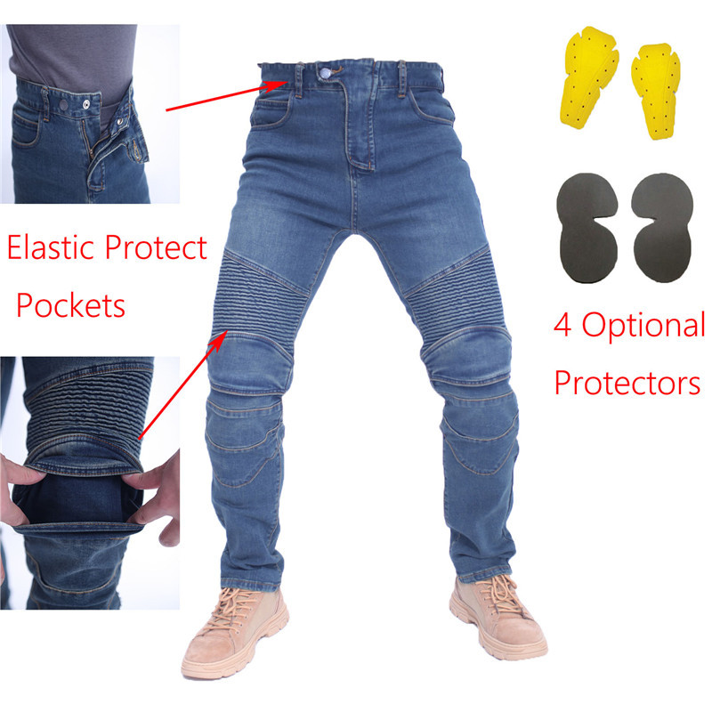 Men Jeans Embroidery Motorcycl - Motorcycle Gear Testing recension och pris